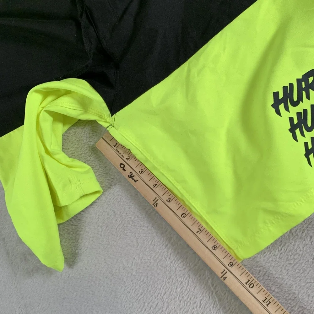 Hurley Board Shorts Boys‎ 18 / 29 Neon Green Colorblock Graphic Swim Trunks NEW